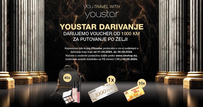 Youstar | Darujemo voucher od 1000 KM za putovanje po želji!