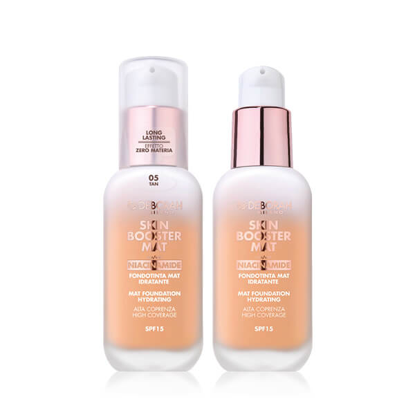 Deborah Skin Booster Mat tekući puder s niacinamidom SPF15 05 tan
